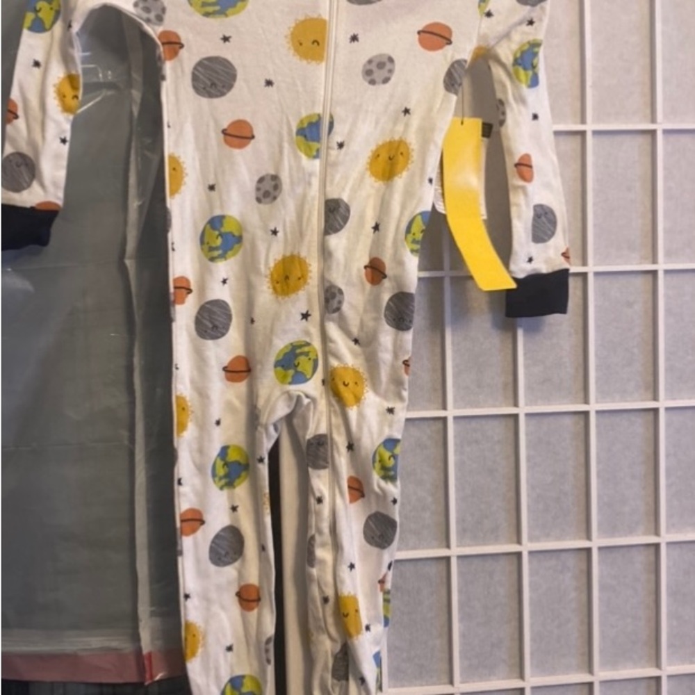 Gerber White One Piece with Planet Print